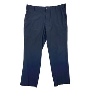Adidas Black Flat Front Performance Regular Fit Golf Casual Pants size 40x32
